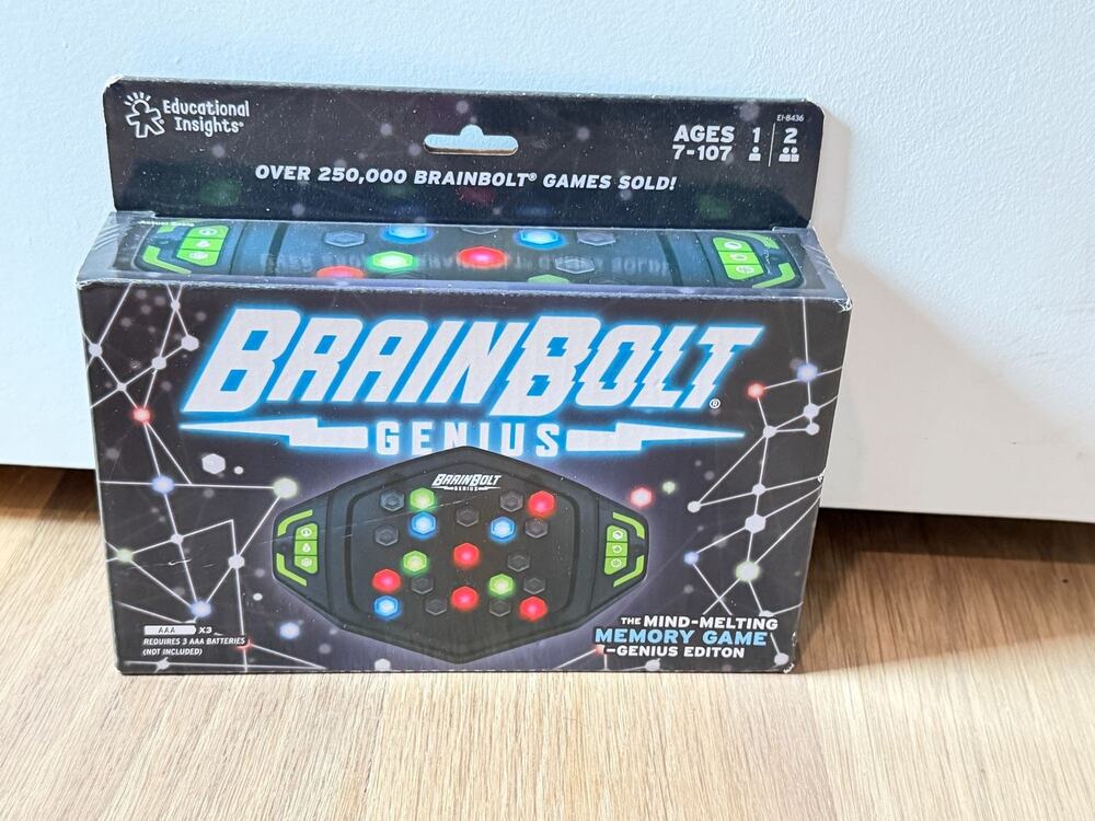 BrainBolt Genius Memory Game By Educational Insights Ages 7+ Single & Multiplaye